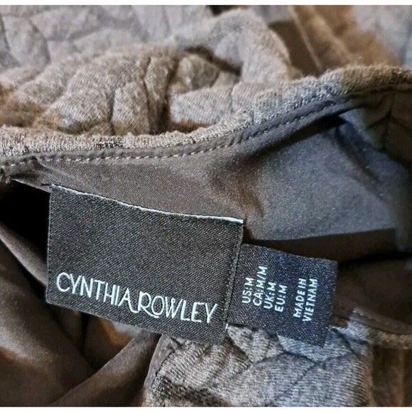 Cynthia Rowley Braided Cable Knit Dress Womens Size M Sleeveless Gray Preppy - Picture 5 of 6